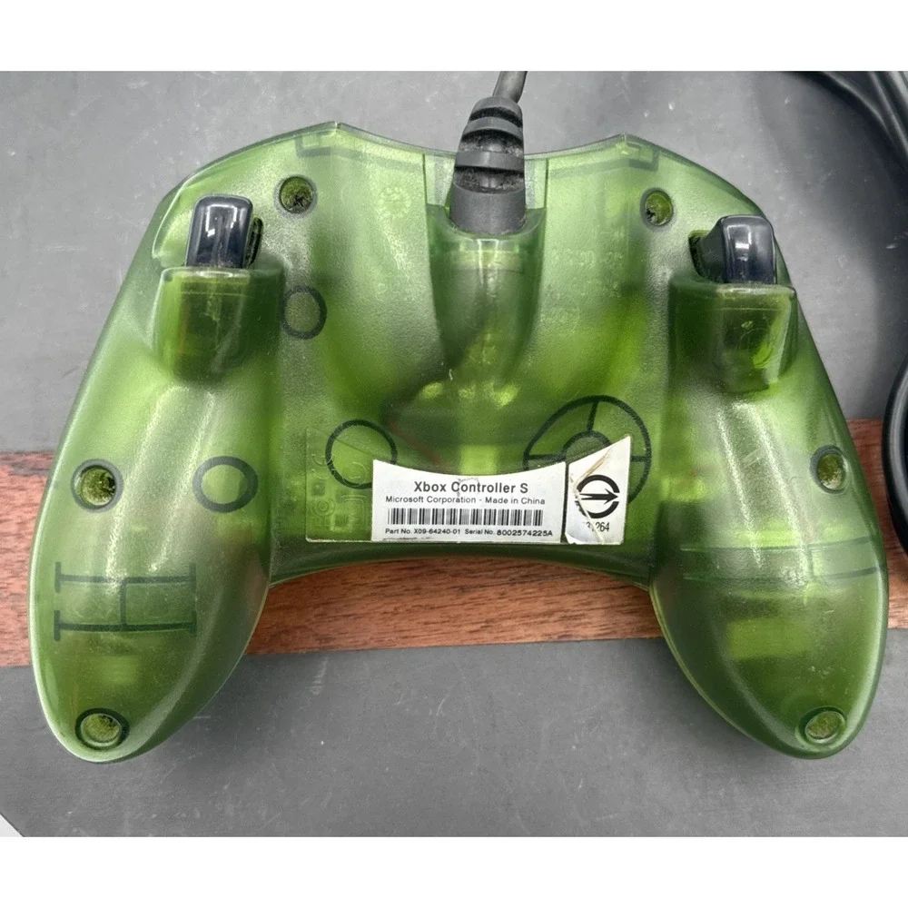 Original Xbox S Type Clear Green Wired Controller *UNTESTED*